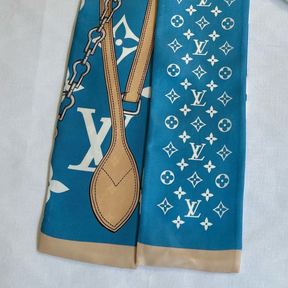 Louis Vuitton Silk Monogram Gradient Bandeau Blue - image 3